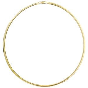 Ellen Tracy Sterling Silver Yellow Gold Plated Omega Necklace