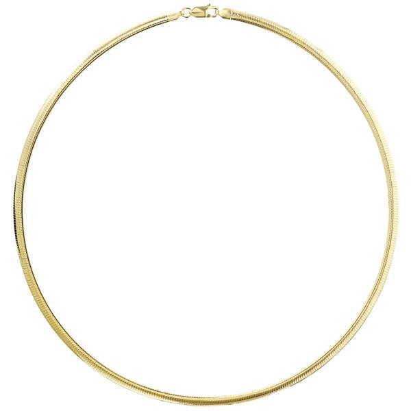 Ellen Tracy Sterling Silver Yellow Gold Plated Omega Necklace