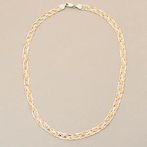 Ellen Tracy Tri-Color Braided Necklace