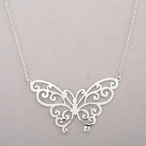 Ellen Tracy Sterling Silver Butterfly Necklace