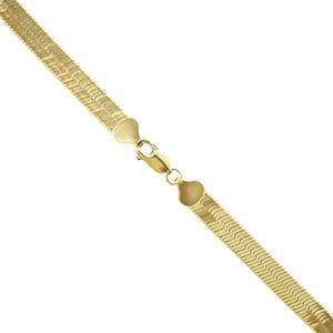 Ellen Tracy Yellow Gold Plated Herringbone Necklace alternate view