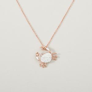 Crystal Crab Pendant Necklace