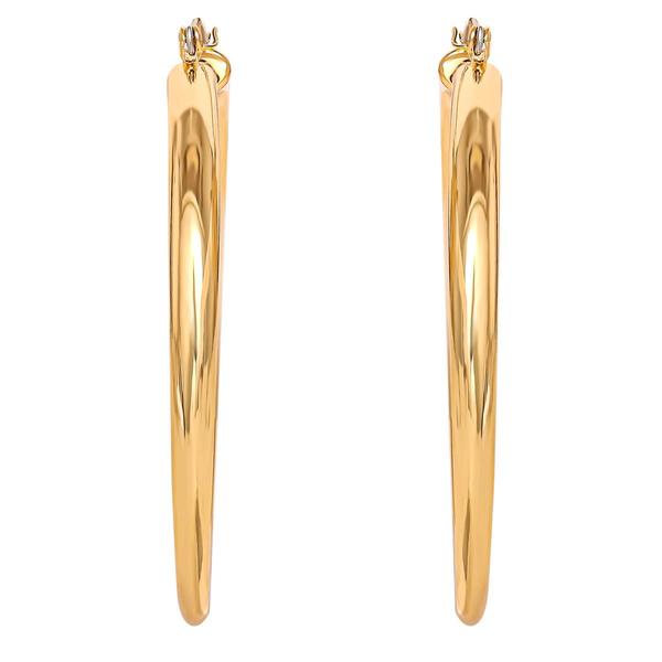 Jessica Simpson Imitation Yellow Gold Plated Hoop Earrings alternate view