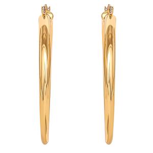 Jessica Simpson Imitation Yellow Gold Plated Hoop Earrings alternate view