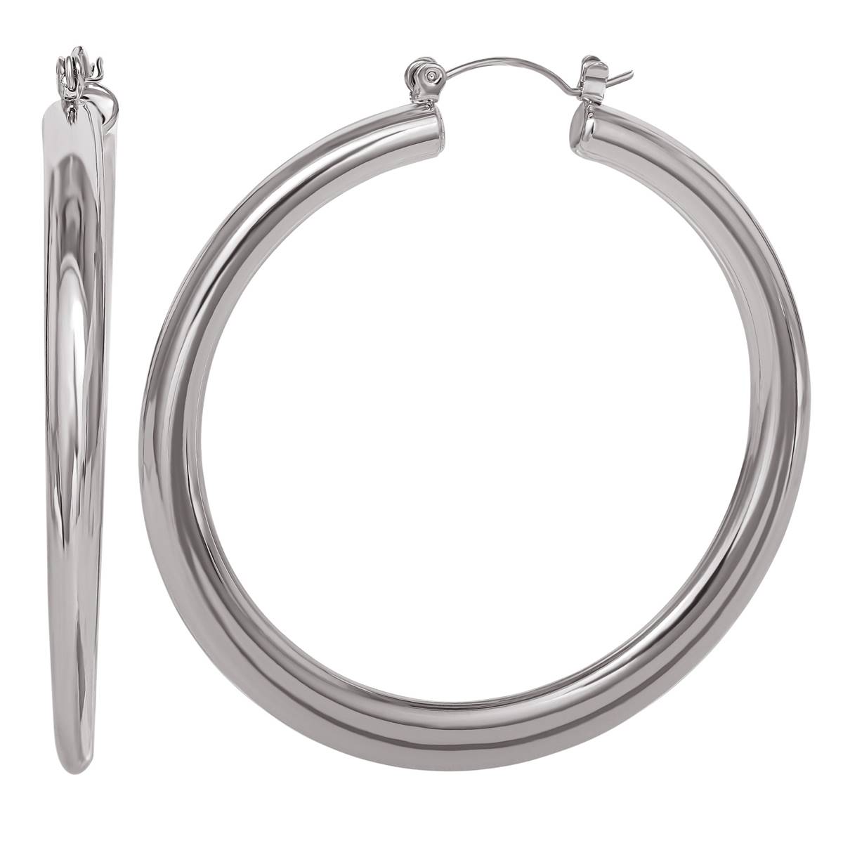 Jessica Simpson Imitation Silver Plated Hoop Earrings