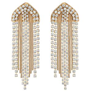 Jessica Simpson Fringe Drop Earrings - Gold alternate view
