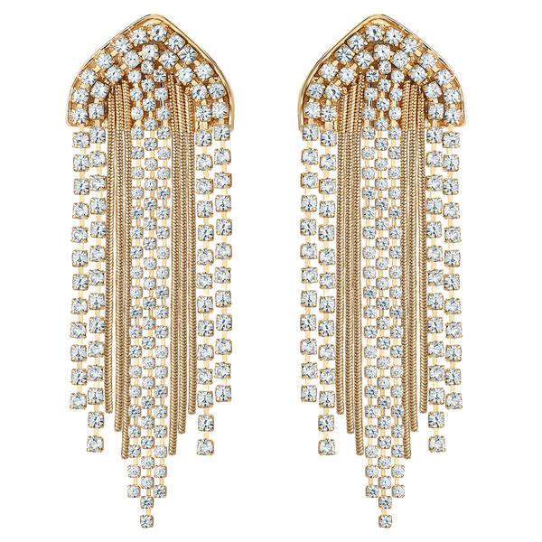 Jessica Simpson Fringe Drop Earrings - Gold alternate view