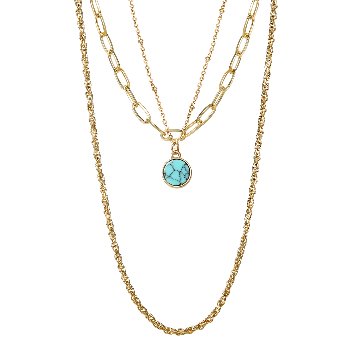 Jessica Simpson 3pc. Heart & Chain Layered Necklace