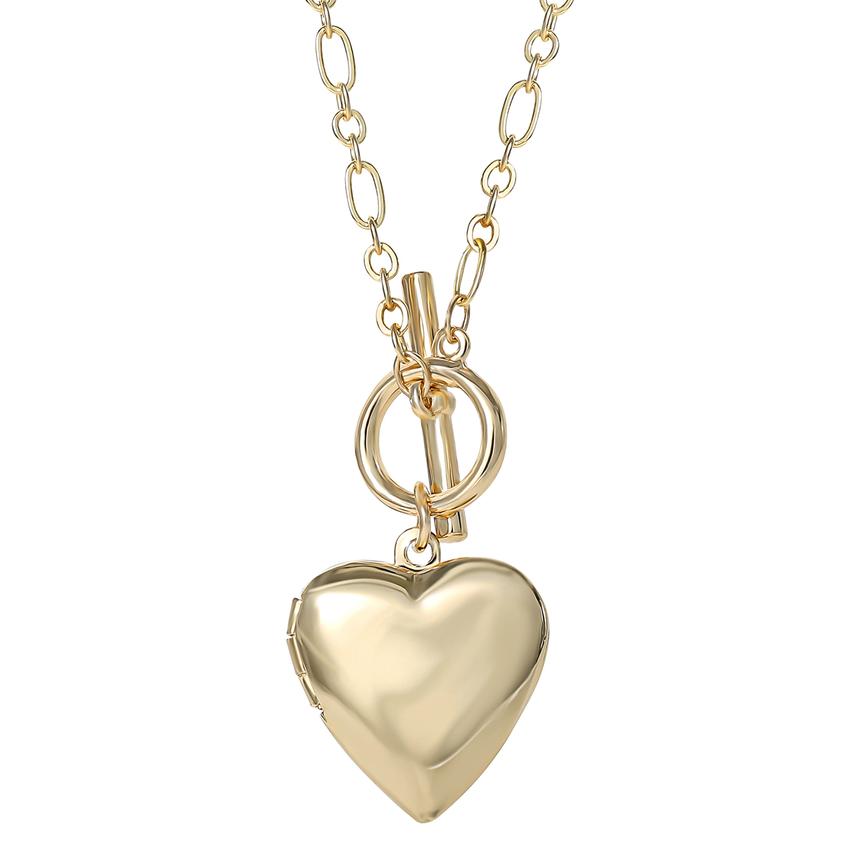 Jessica Simpson Yellow Gold Toggle Heart Necklace