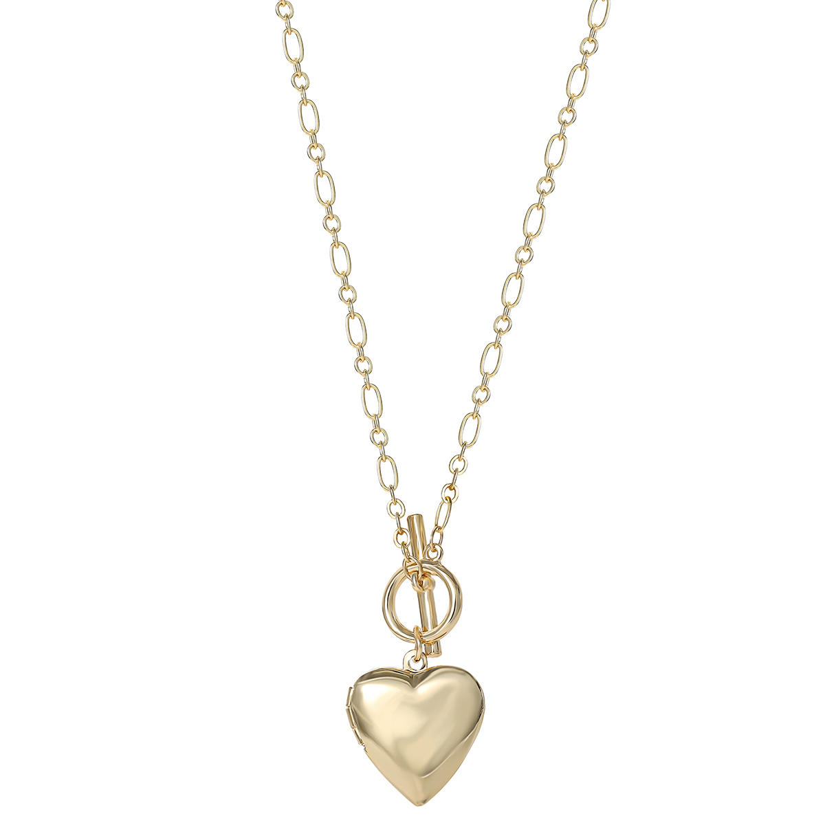 Jessica Simpson Yellow Gold Toggle Heart Necklace