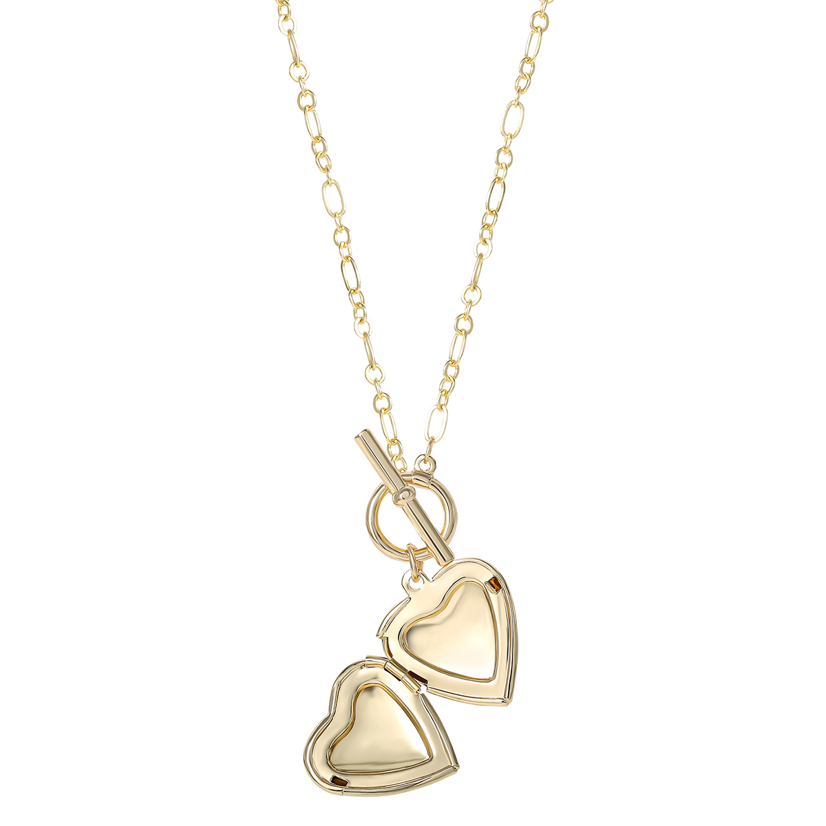 Jessica Simpson Yellow Gold Toggle Heart Necklace