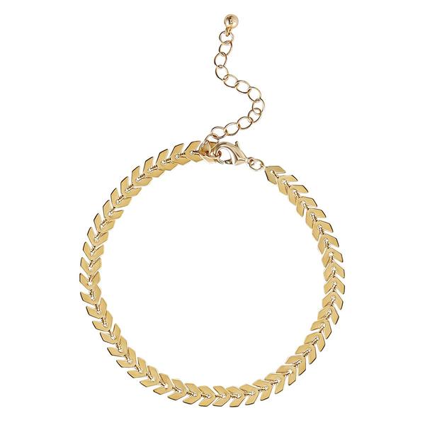 Jessica Simpson Yellow Gold Clear Rhinestone Anklet Set alternate view