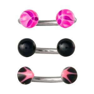 18 Gauge Stainless Steel 3pc. Nose Ring Set alternate view