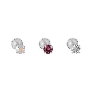 16 Gauge Stainless Steel 3pc. Nose Ring Set