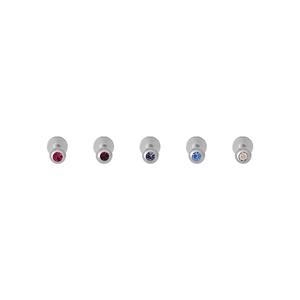 18 Gauge Stainless Steel 5pc. Nose Ring Set