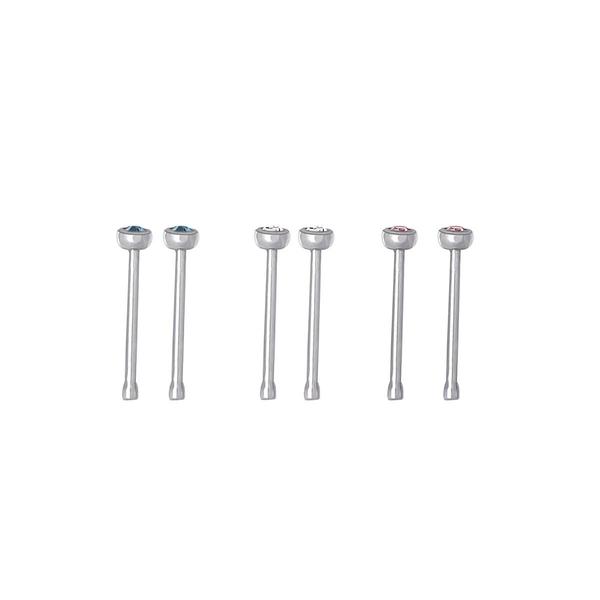 16 Gauge Stainless Steel 6pc. Nose Ring Set alternate view