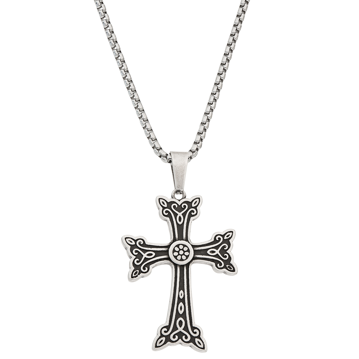 Mens Gentlemens Classics(tm) Stainless Steel Cross Pendant