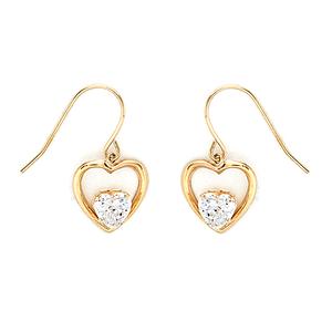 10kt. Yellow Gold Open Heart Earrings