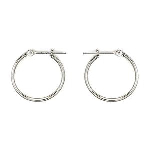10kt. White Gold Round Tube Hoop Earrings