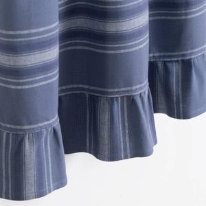 Martha Stewart Ruffle Stripe Poseidon Rod Pocket Kitchen Curtains alternate view