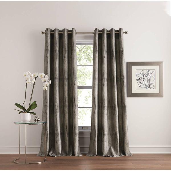 DKNY Basalt Jacquard Room Darkening Grommet Curtain