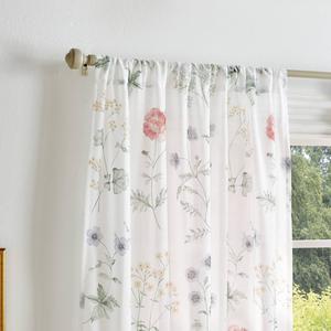 Martha Stewart Garden Print Pole Top Sheer Curtain alternate view