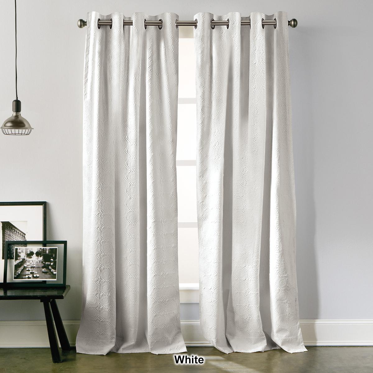 DKNY Chrysanthemum Microsculpted Lined Grommet Curtain Panel