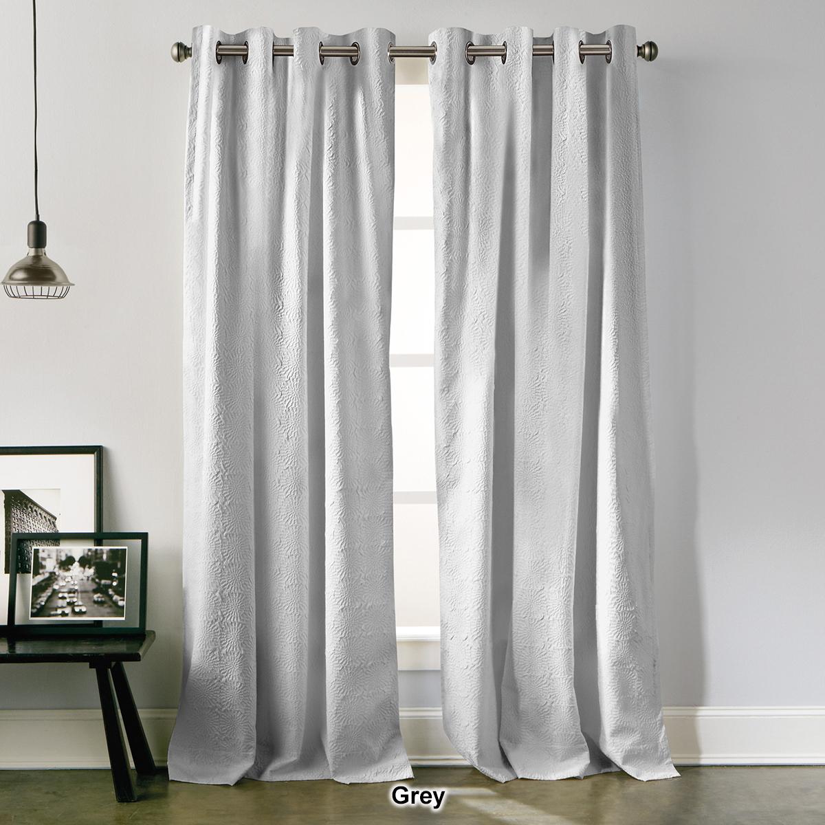 DKNY Chrysanthemum Microsculpted Lined Grommet Curtain Panel