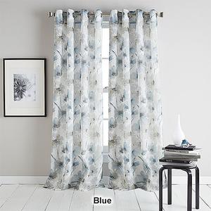 DKNY Modern Bloom Print Sheer Grommet Curtain Panel alternate view