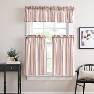 Banner Stripe 3pc. Tier Kitchen Curtain Set