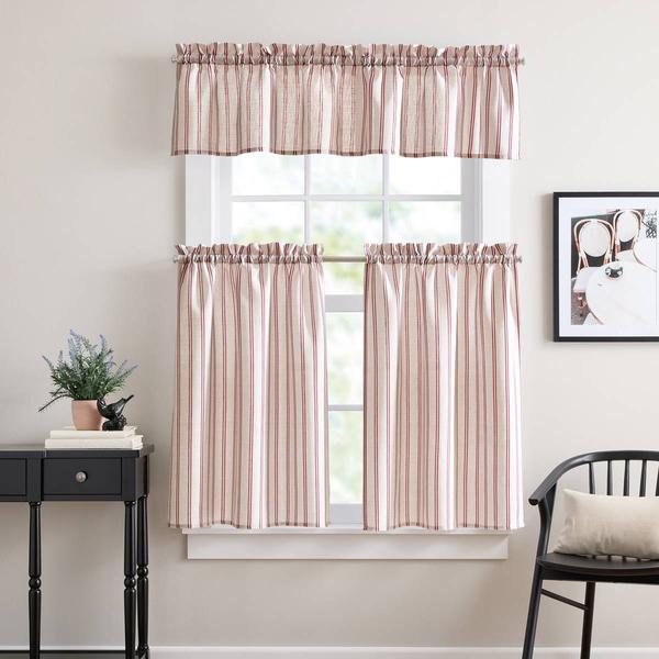 Banner Stripe 3pc. Tier Kitchen Curtain Set