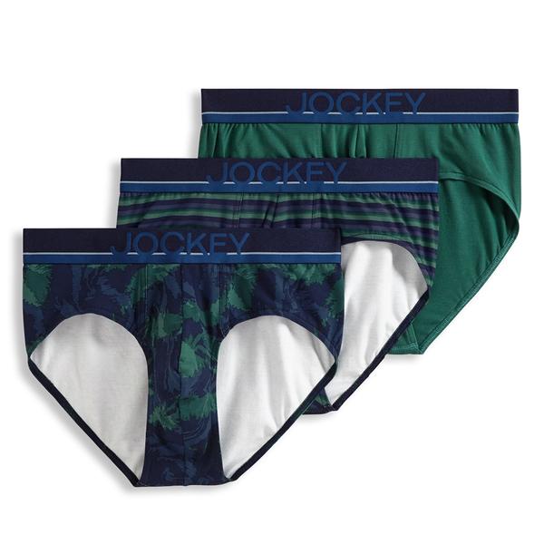 Mens Jockey(R) 3pk. True Style Briefs  - Blue/Green