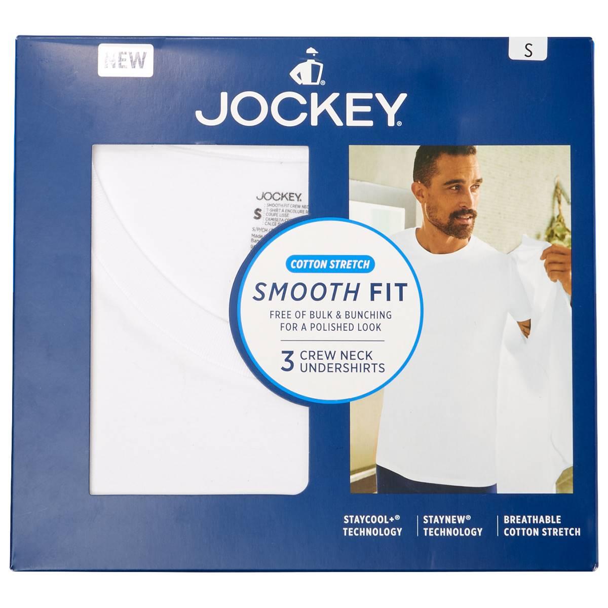 Mens Jockey(R) 3pk. Smoothing Crew Neck Undershirt