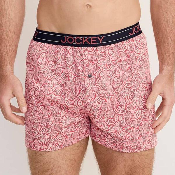 Mens Jockey(R) Single Knit Boxers - Red Shells alternate view