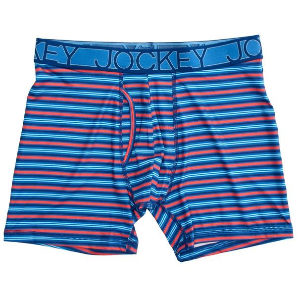 Mens Jockey(R) Hanging Striped Boxer Briefs - Orange/Light Blue