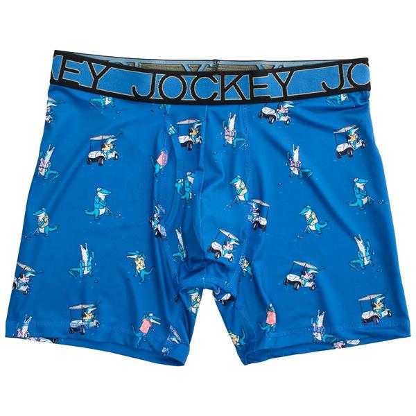 Mens Jockey(R) Golfing Crocodiles Hanging Boxer Briefs - Blue