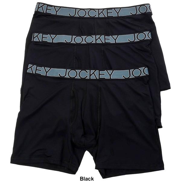 Mens Jockey(R) 3pk. Active Micro Boxer Briefs - Black alternate view