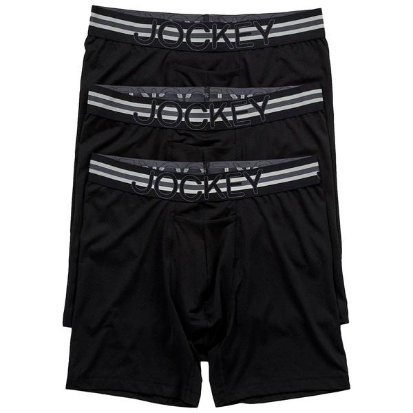 Mens Jockey(R) 3pk. Stability Pouch Mesh Boxer Briefs