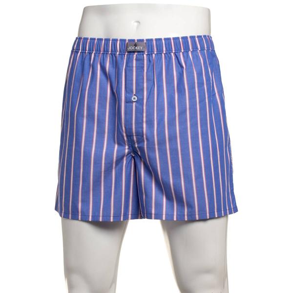 Mens Jockey(R) Blue Stripe Single Woven Boxers