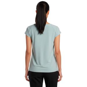 Womens Kasper Cap Sleeve Cowl Neck Solid Blouse alternate view