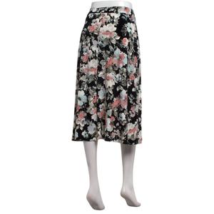 Womens Kasper Pull On Flared Floral Midi Skirt alternate view