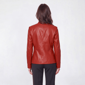 Plus Size Kasper Long Sleeve Zipper Solid Motorcycle Jacket alternate view