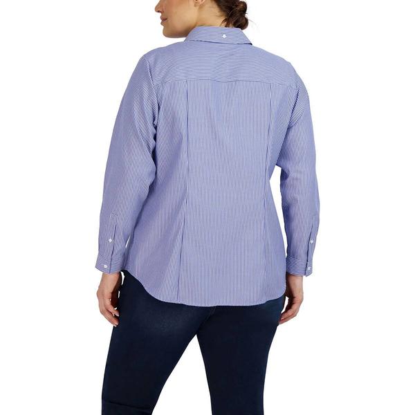 Plus Size Jones New York Long Sleeve Stripe Button Down alternate view