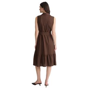 Petite Jones New York Sleeveless Belted Linen Midi Shirtdress alternate view
