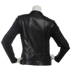 Womens AK Anne Klein Long Sleeve Zip Solid Mixed Media Jacket alternate view