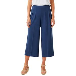 Petite AK Anne Klein Pull On Seam Wide Leg Crop Dress Pants alternate view