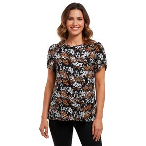 Petite AK Anne Klein Long Sleeve Floral Blouse
