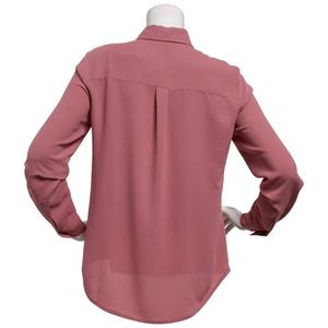 Petite AK Anne Klein Long Sleeve Solid Solid Button Down alternate view