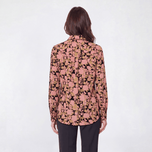 Womens AK Anne Klein 3/4 Flutter Sleeve V-Neck Floral Blouse alternate view