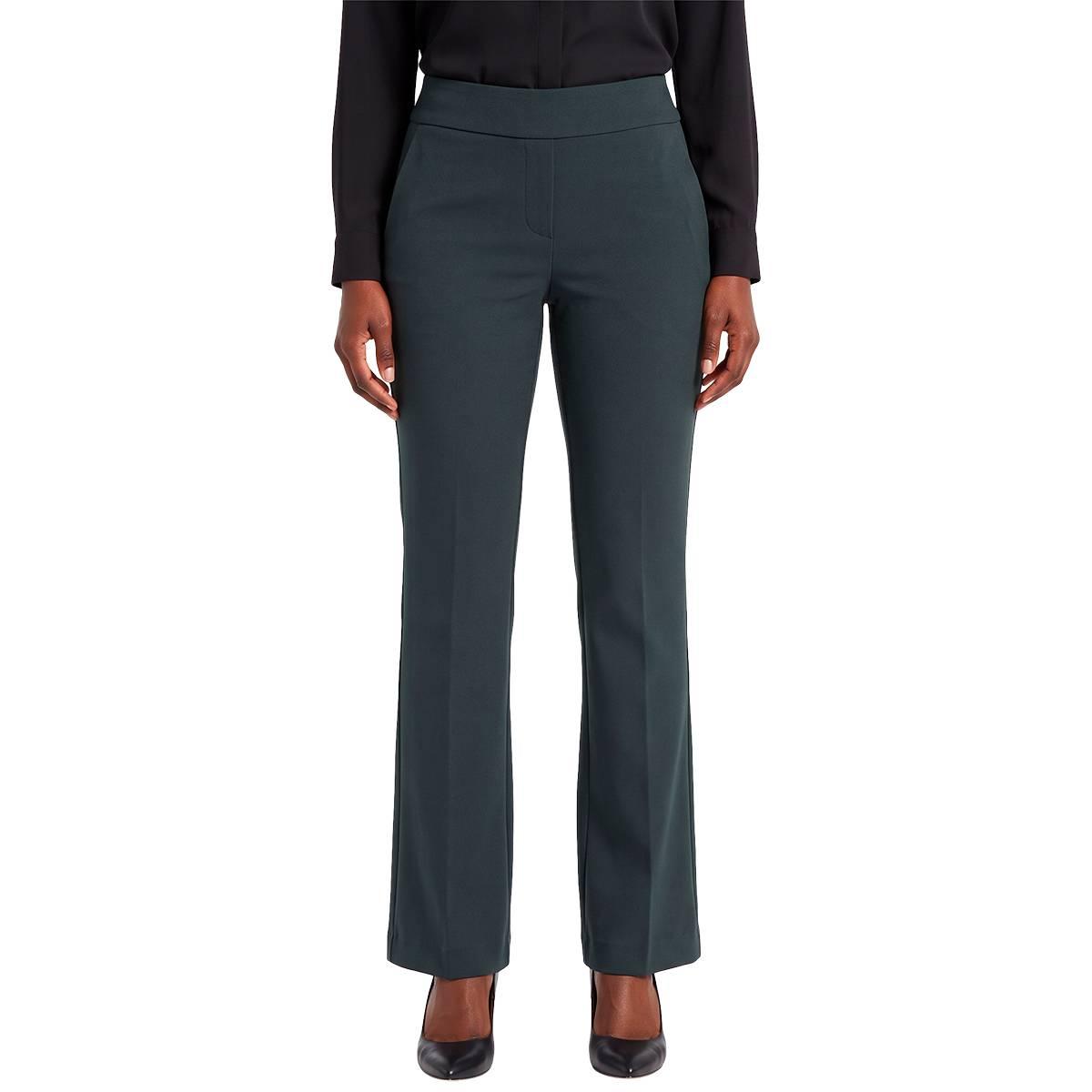 Petite AK Anne Klein Pull On Solid Crepe Slash Pocket Trouser